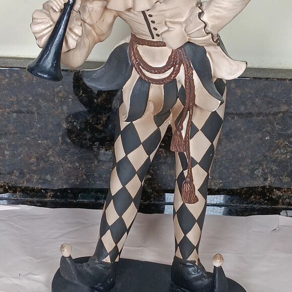 Vintage Joker Court Jester Figurine Composite Wood Statue Philippines 16"H - Picture 15 of 16